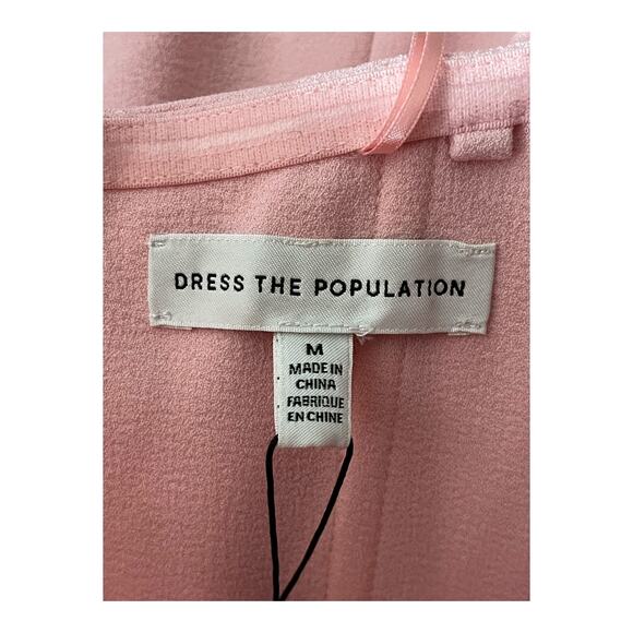 Dress the Population Bailey Bodycon Dress Pink Off Shoulder Size Medium M - Picture 5 of 7